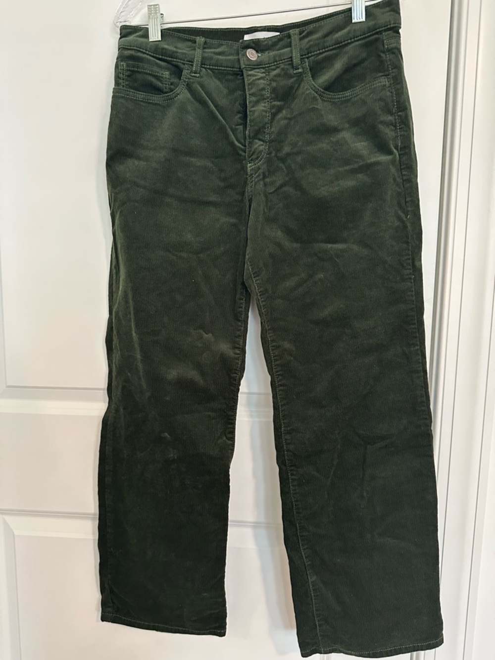 LOFT Wide Leg Corduroy Pants in Deep Green